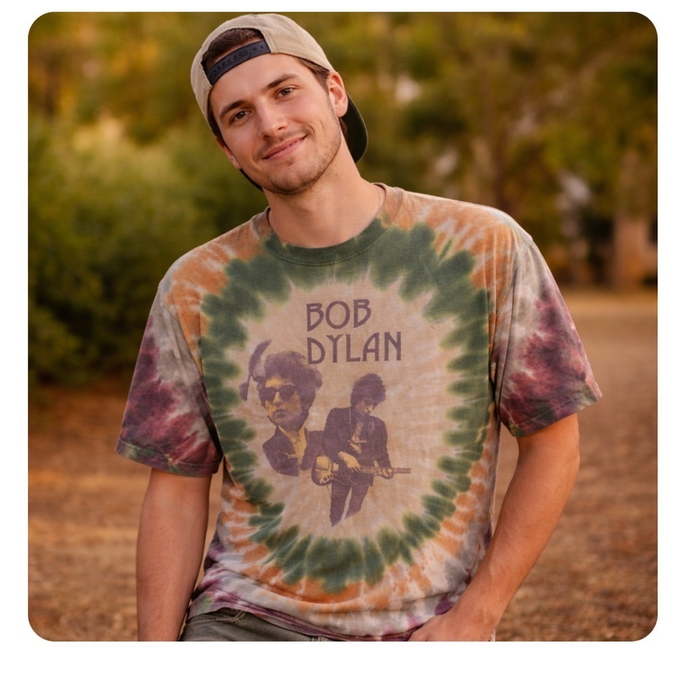 Vintage Hand Dyed by Sundog Bob Dylan T-Shirt Size Large